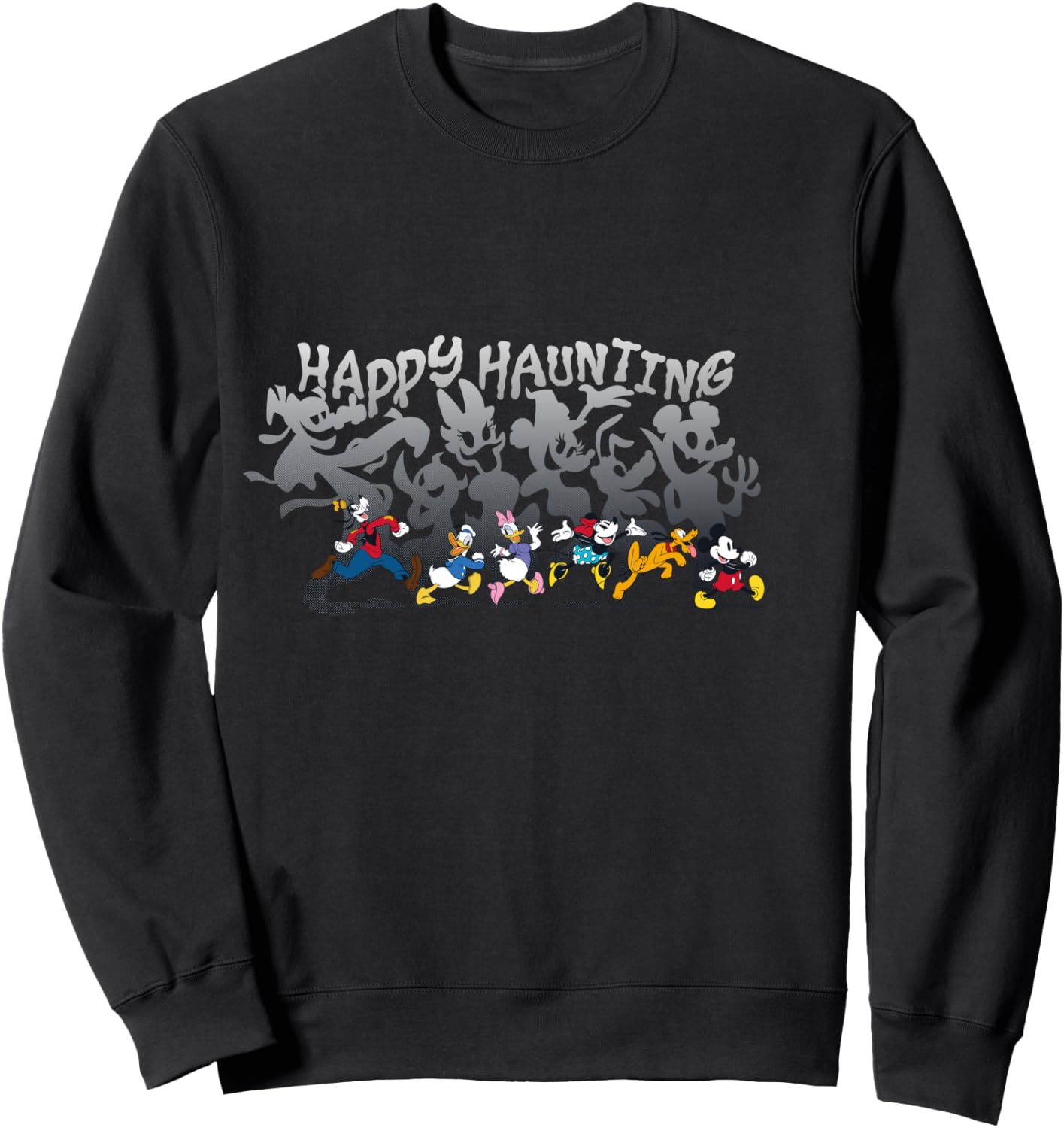 Disney Mickey and Friends Happy Haunting Halloween Sweatshirt - Sweatshirt | Black