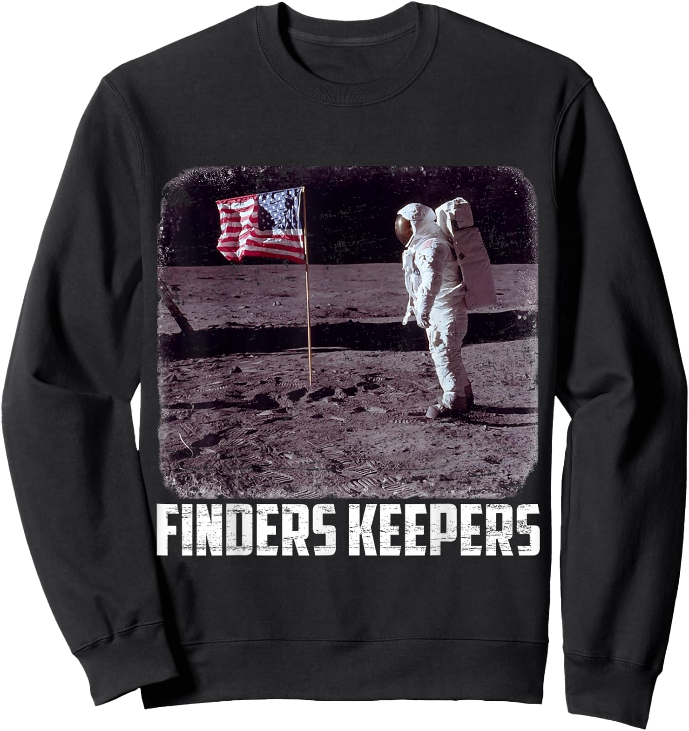 Finders Keepers Moon Landing 50th Anniversary American Sweatshirt - Sweatshirt | Black