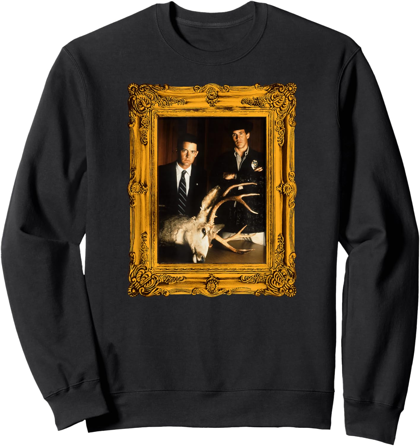 Twin Peaks Agent Cooper Sheriff Truman Photo Graphic Sweatshirt - Sweatshirt | Black