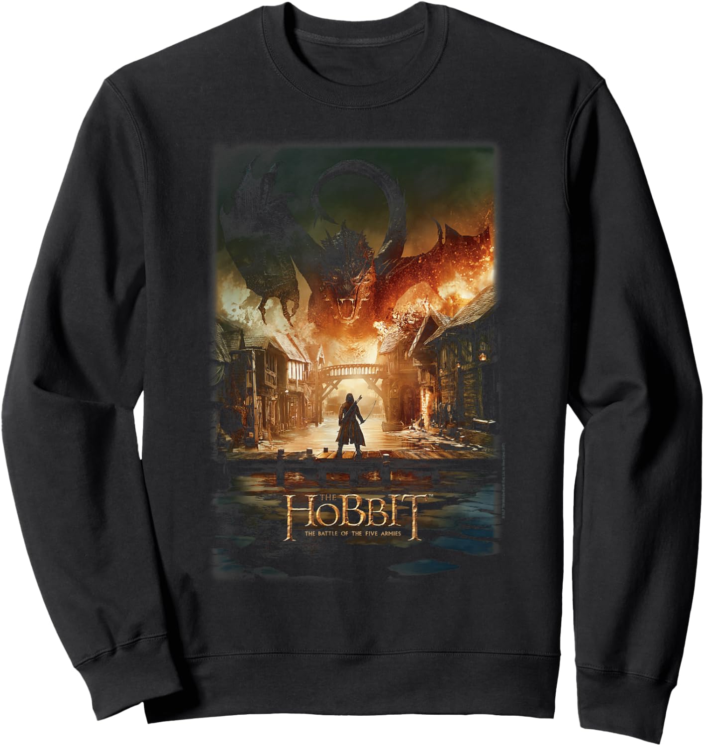 Hobbit Smaug Poster Black Sweatshirt - Sweatshirt | Black