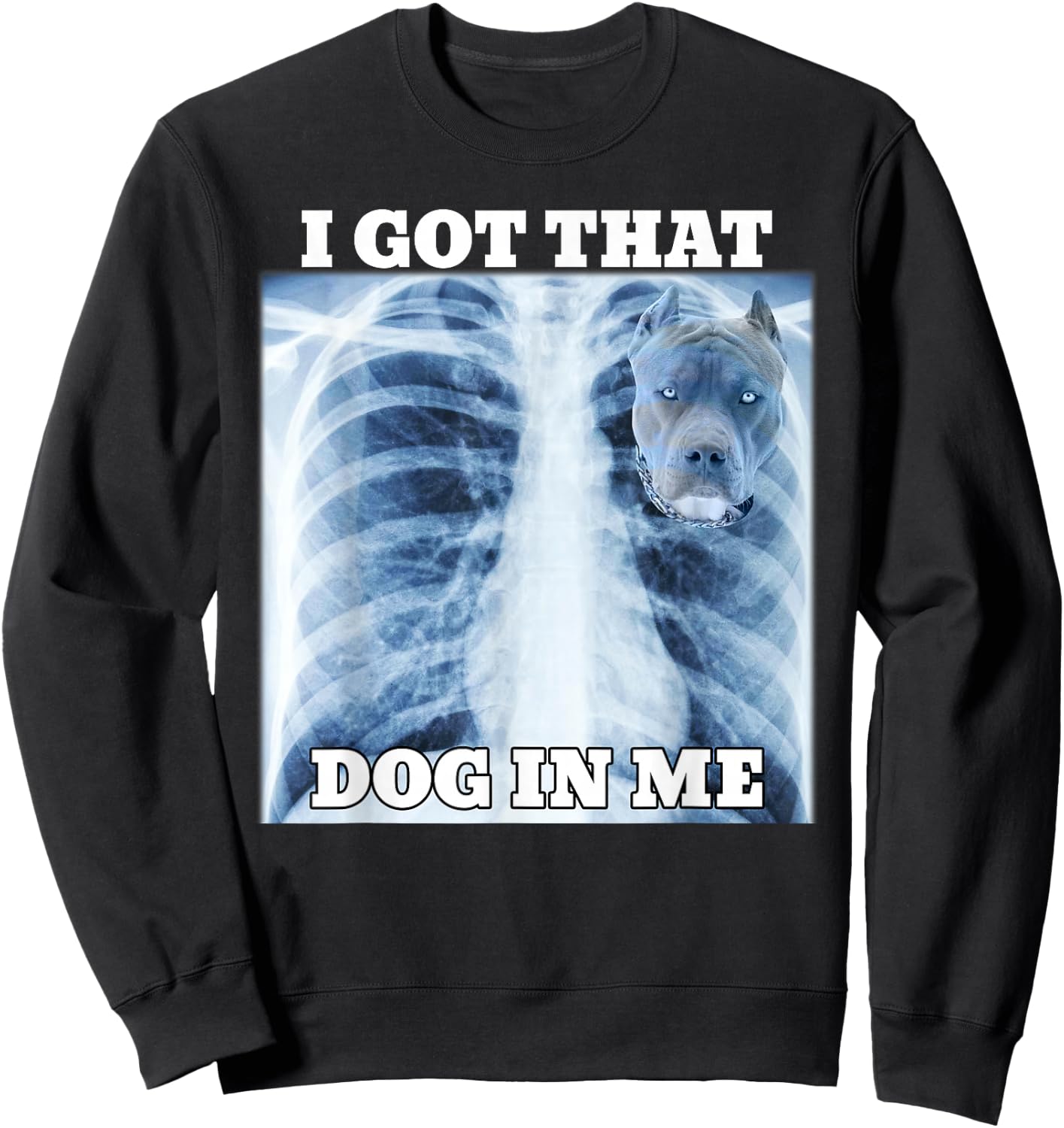 I Got that Dog in Me Xray Meme Gym Sweatshirt - Sweatshirt | Black