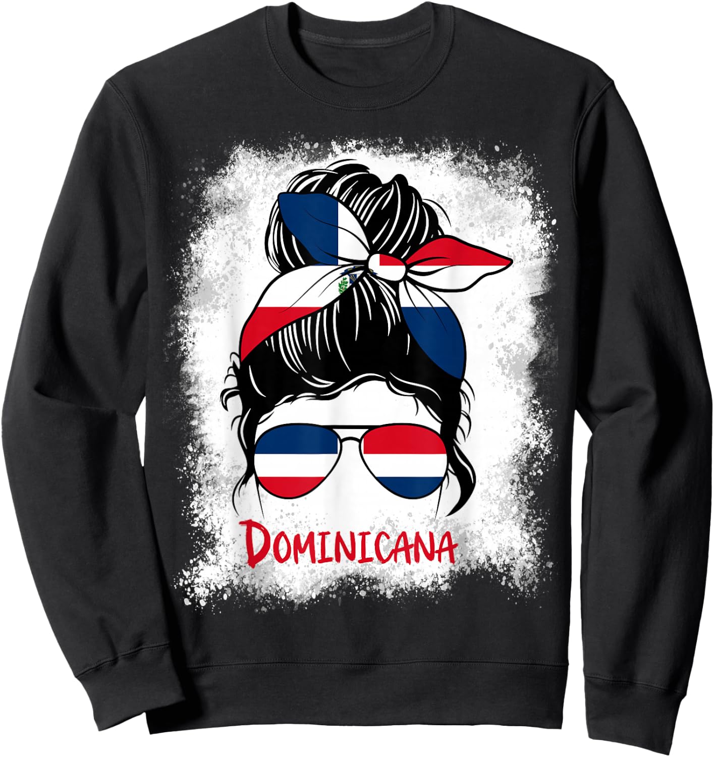 Dominicana Bleached Dominican Republic Girl Woman Small Sweatshirt - Sweatshirt | Black