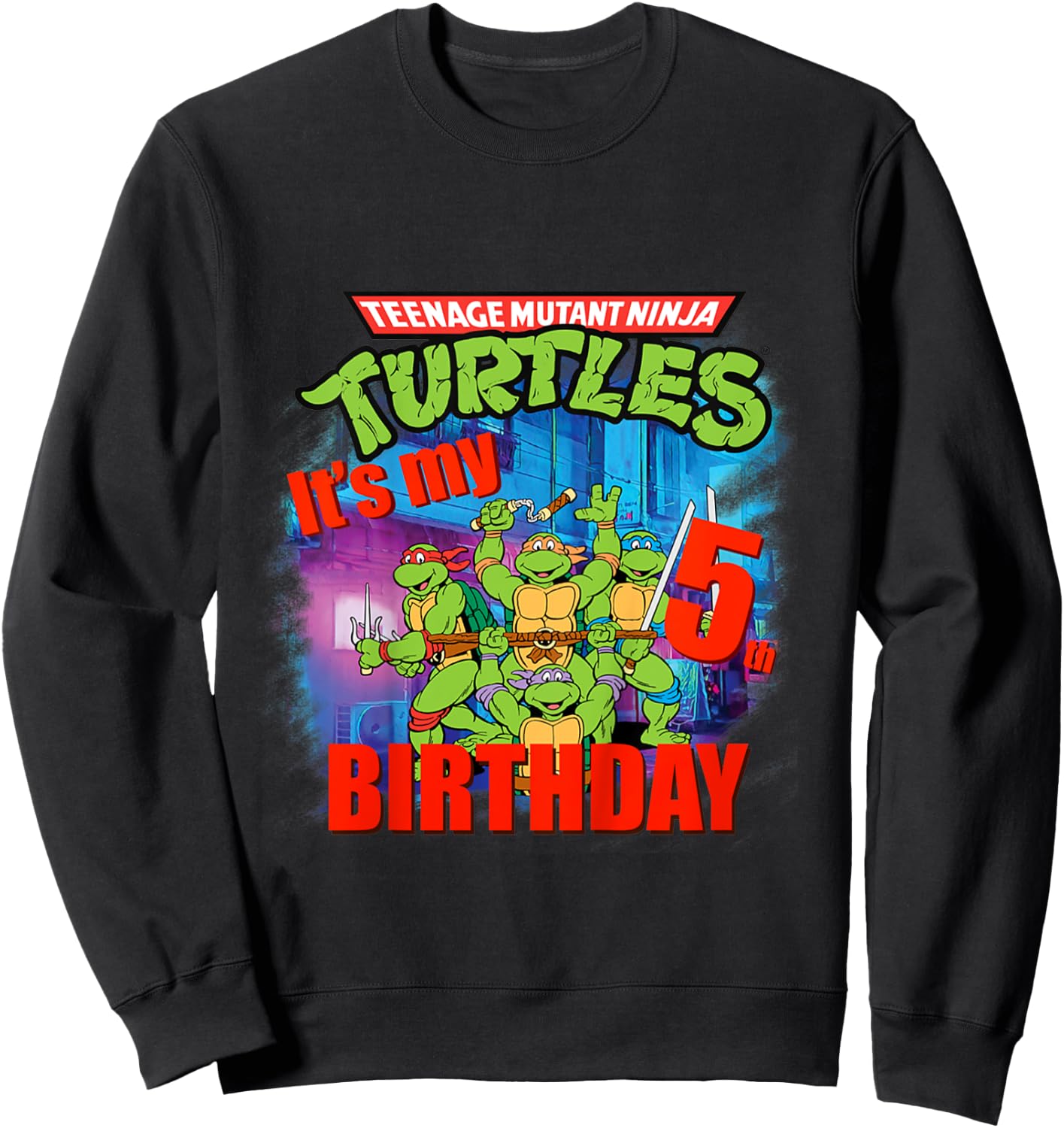 Mademark x Teenage Mutant Ninja Turtles - Original Teenage Mutant Ninja Turtles fifth Birthday 5 Sweatshirt - Sweatshirt | Black