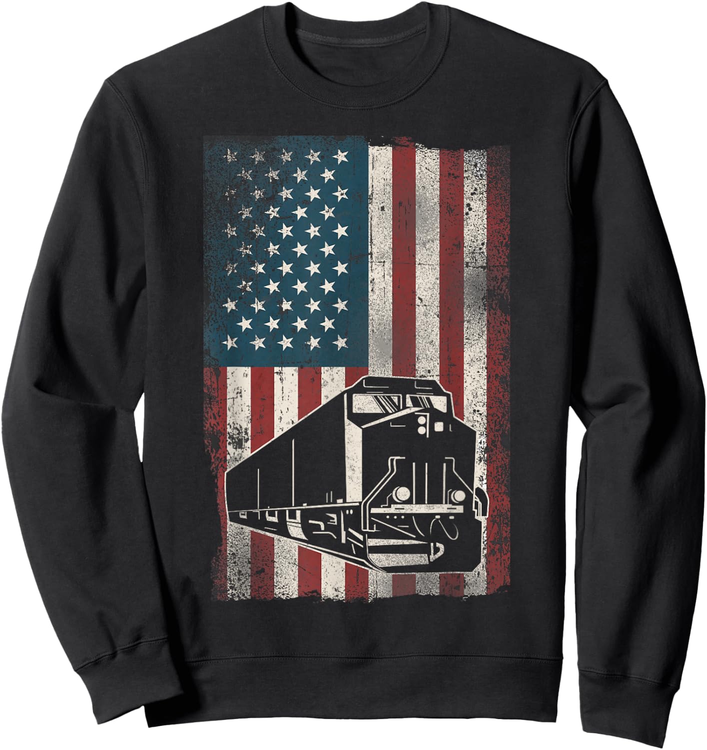 Freight Diesel Train Driver Trainspotting Locomotive Sweatshirt - Sweatshirt | Black