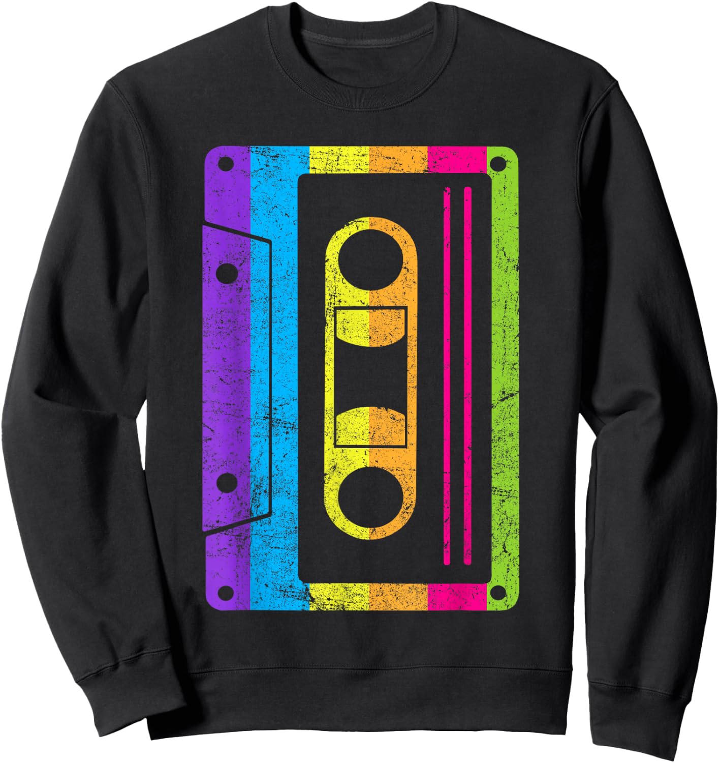 Cassette Tape Shirt For 80s 90s Lovers Vintage Retro Costume Sweatshirt - Sweatshirt | Black
