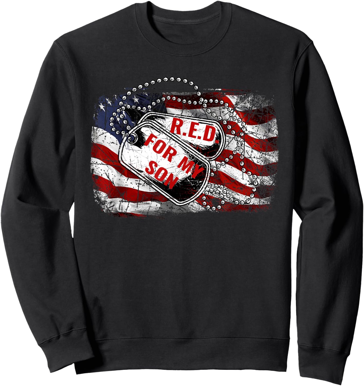 R.E.D. Friday For My Son Military Deployed Soldier Sweatshirt - Sweatshirt | Black