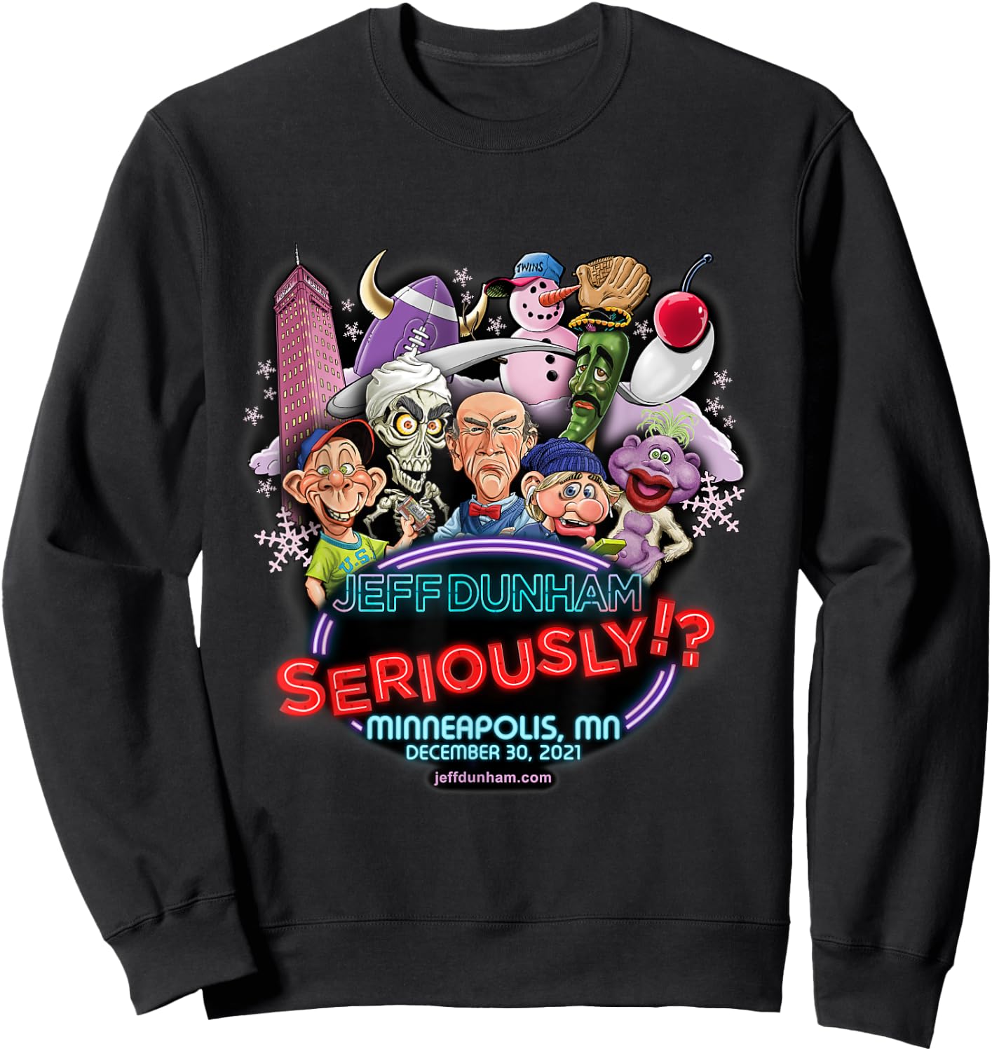 Jeff Dunham Minneapolis, MN Sweatshirt - Sweatshirt | Black