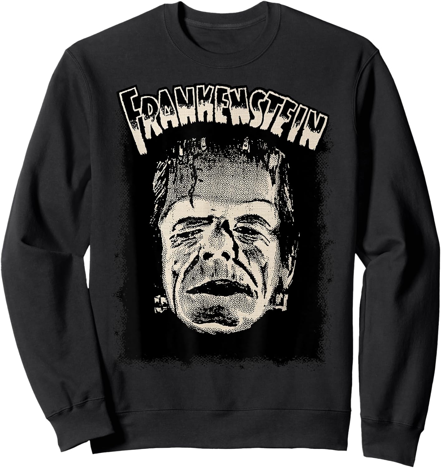 Vintage Horror Movie Monster Halloween Frankenstein Monster Sweatshirt - Sweatshirt | Black