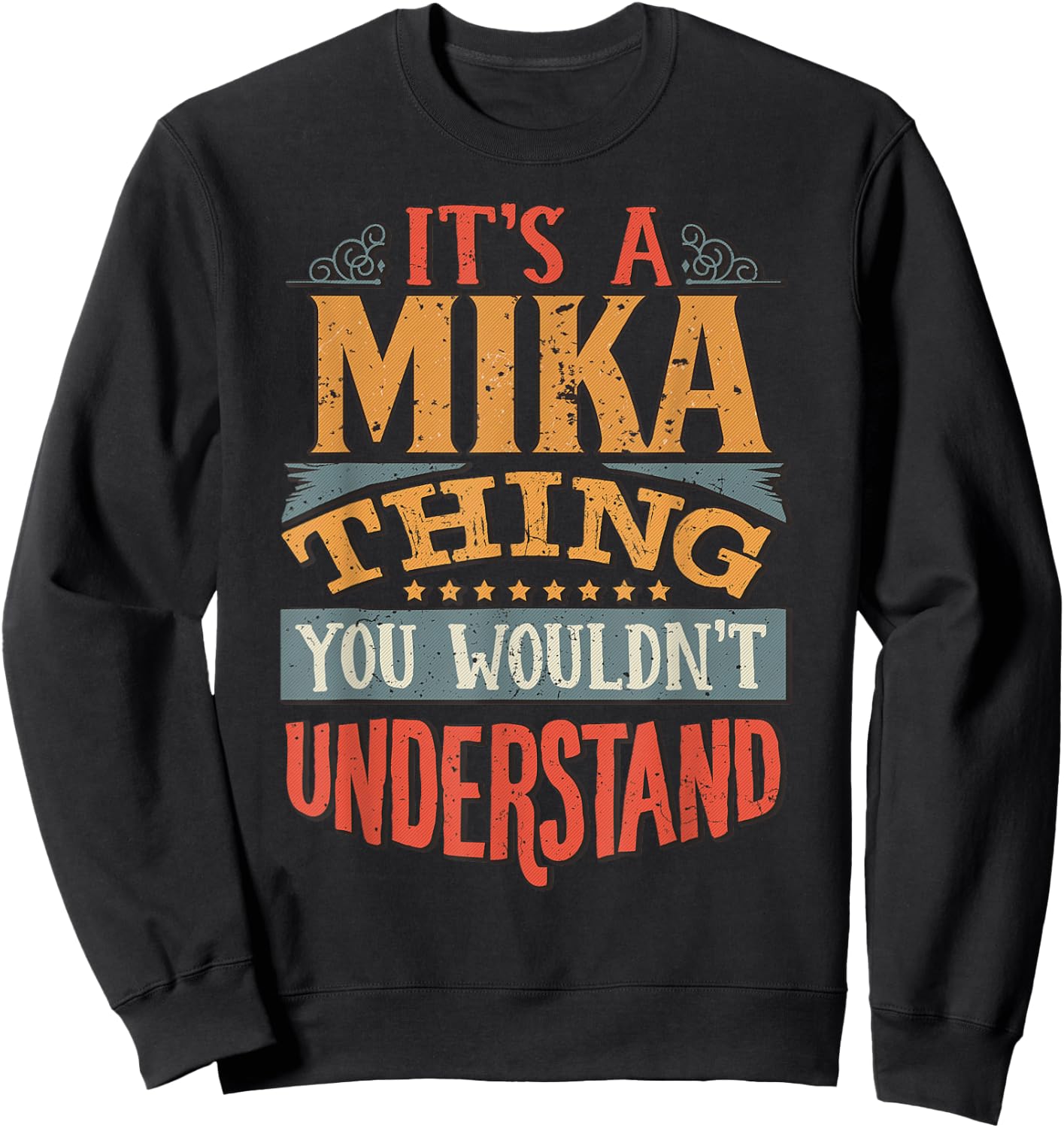 Mika Name Sweatshirt - Sweatshirt | Black