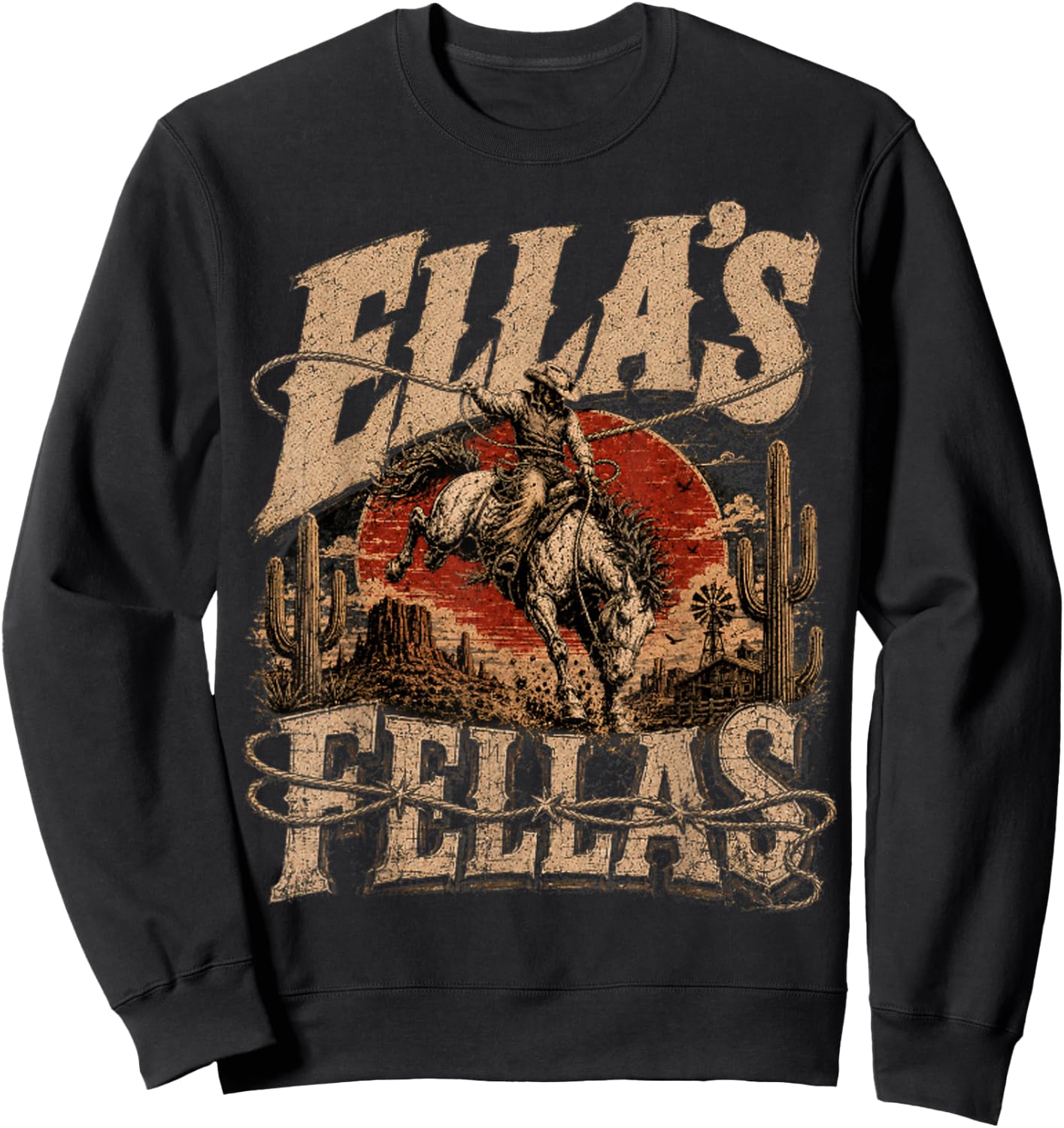 Vintage Ella's Name Pride Classic Gifts Women Kids Sweatshirt - Sweatshirt | Black