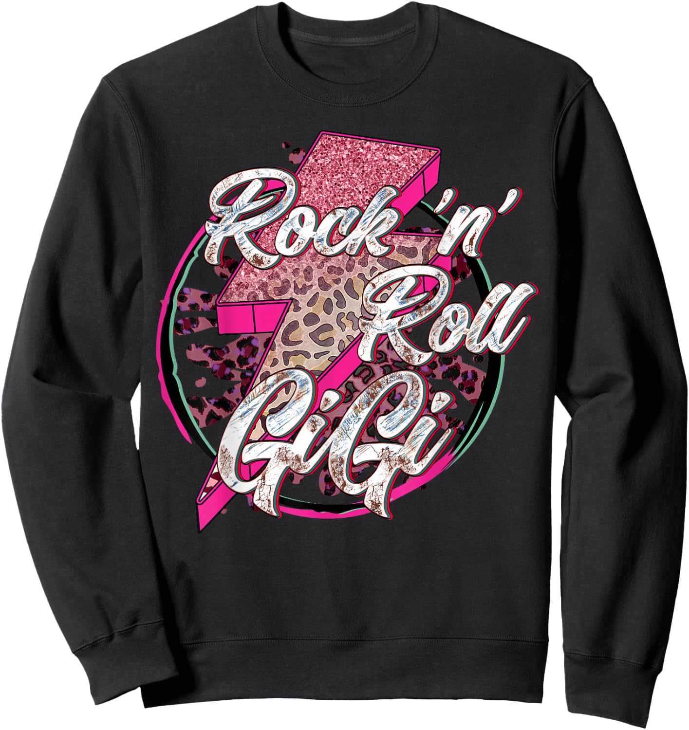 Rock’N’ Roll Gigi Mother Day Funny Mama Gift Sweatshirt - Sweatshirt | Black