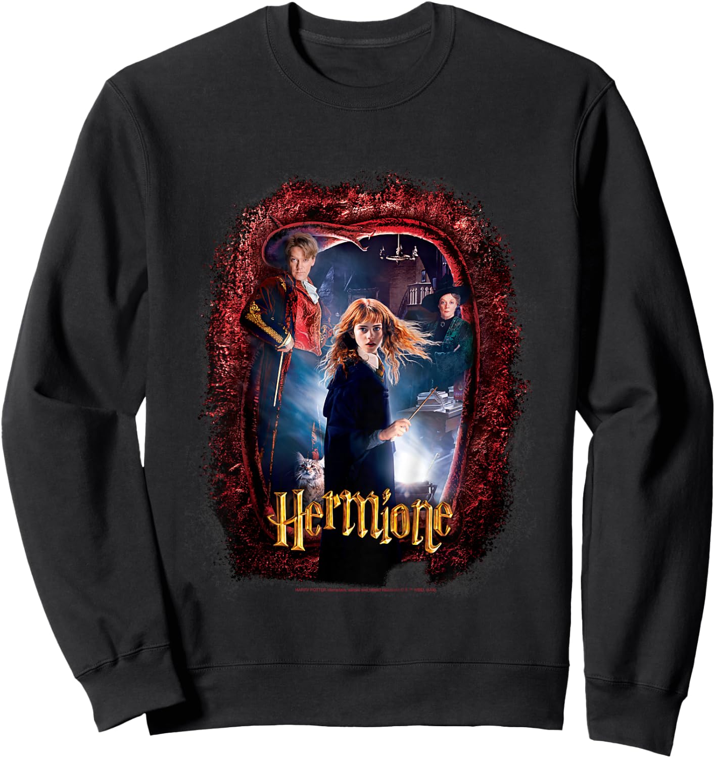 Kids Harry Potter and The Chamber of Secrets Hermione Portrait Sweatshirt - Sweatshirt | Black