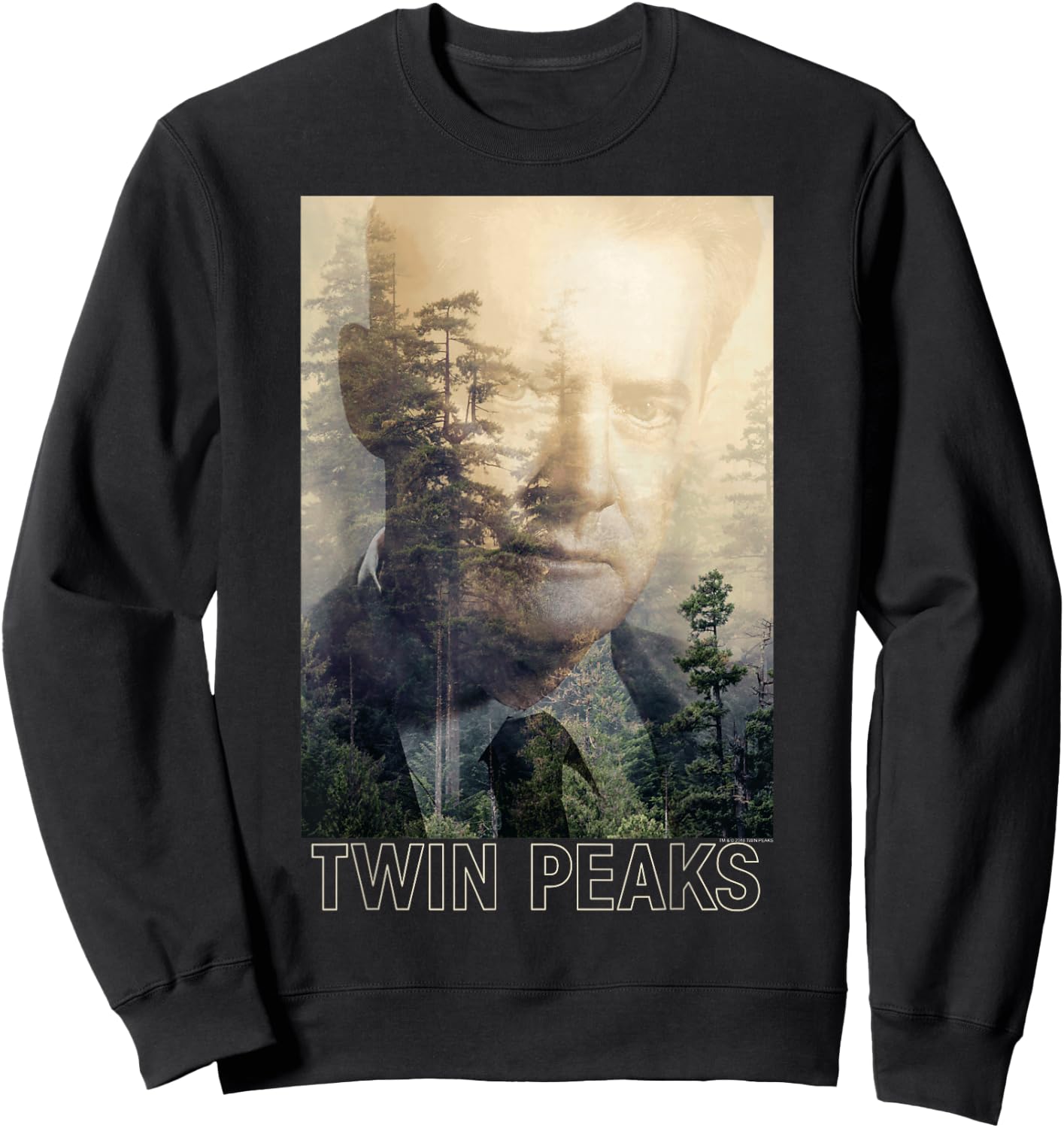 Twin Peaks Agent Cooper Double Exposed Photo Graphic Sweatshirt - Sweatshirt | Black