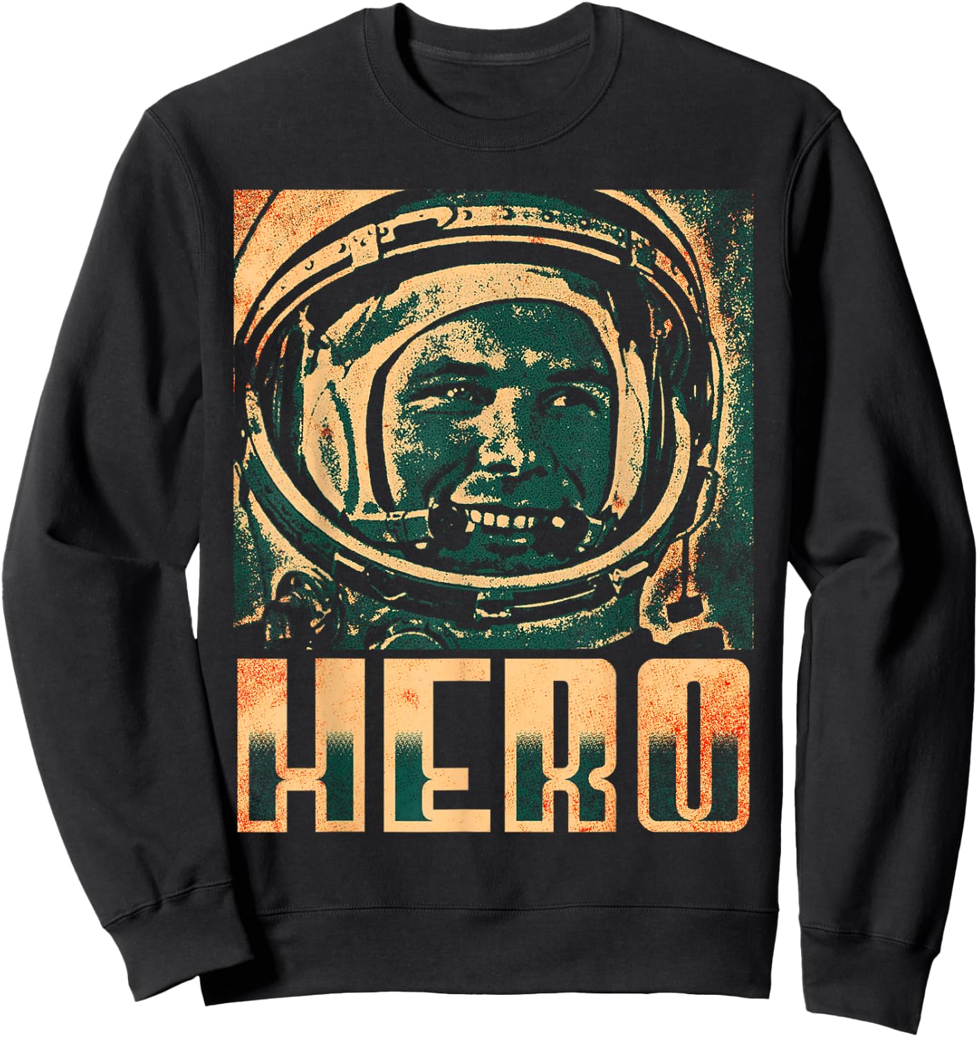 Yuri Gagarin Cosmonaut Astronaut First Space Soviet Union Sweatshirt - Sweatshirt | Black