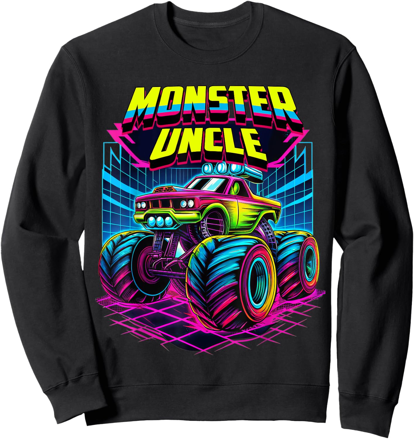Monster Truck Uncle Monster Truck Are My Jam Truck Lovers Sweatshirt - Sweatshirt | Black