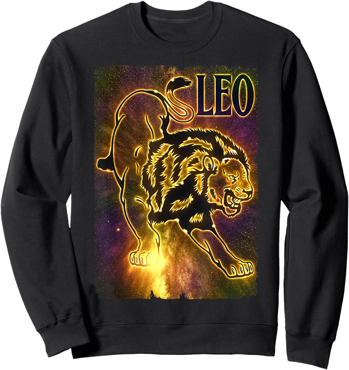 Lion Zodiac Sign Lion Birthday July August Sweatshirt - Sweatshirt | Black