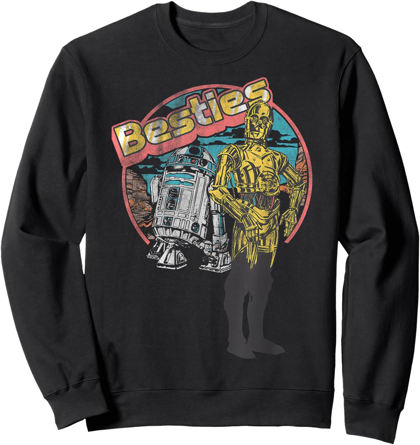 Star Wars R2-D2 C-3PO Besties Portrait Sweatshirt - Sweatshirt | Black