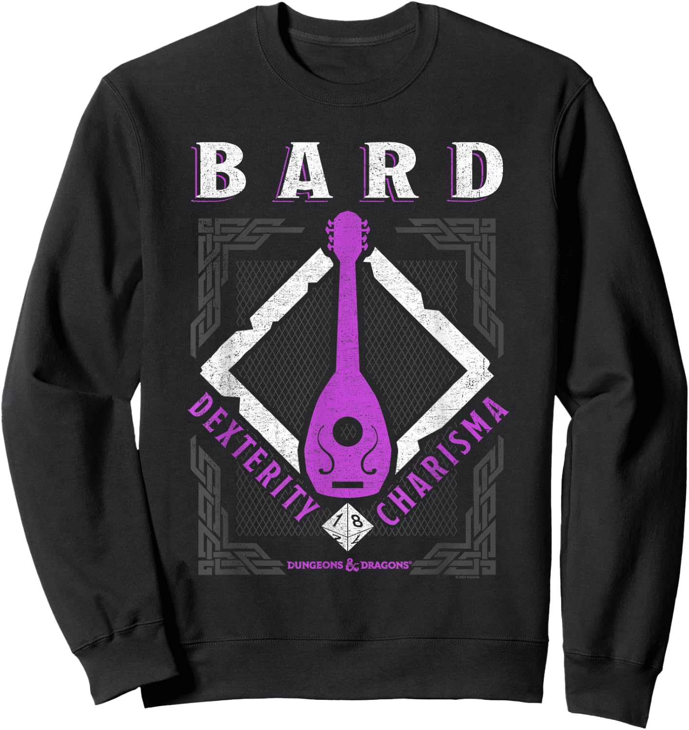 Dungeons & Dragons Bard Dexterity & Charisma Sweatshirt - Sweatshirt | Black
