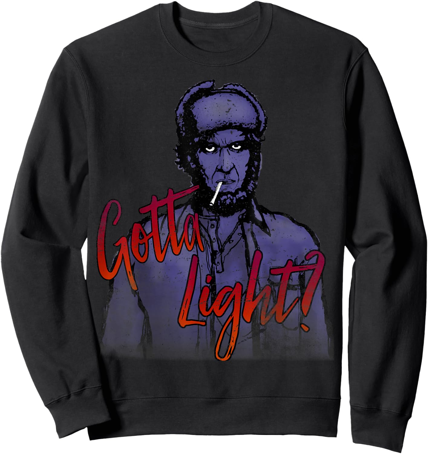 Twin Peaks Distressed Huntsman Sketch Graphic Sweatshirt - Sweatshirt | Black