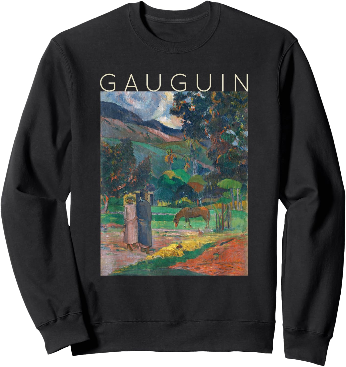 Paul Gauguin - Tahitian Landscape - French Polynesia Sweatshirt - Sweatshirt | Black