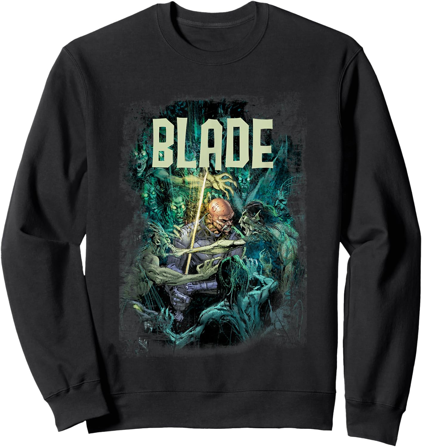 Marvel Blade Distressed Poster Sweatshirt - Sweatshirt | Black