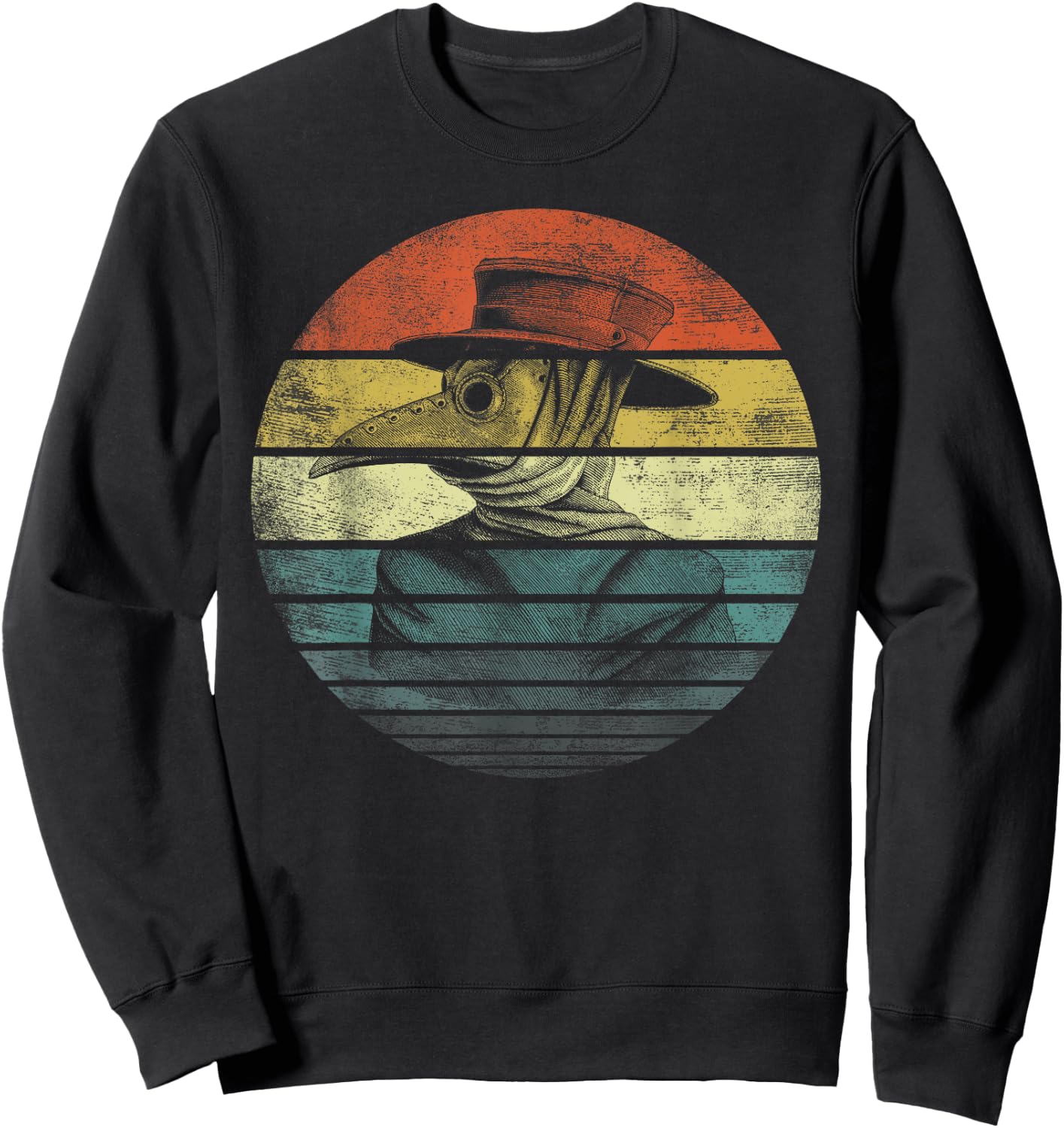 Vintage Plague Face Mask Gifts Women Plague Doctor Sweatshirt - Sweatshirt | Black