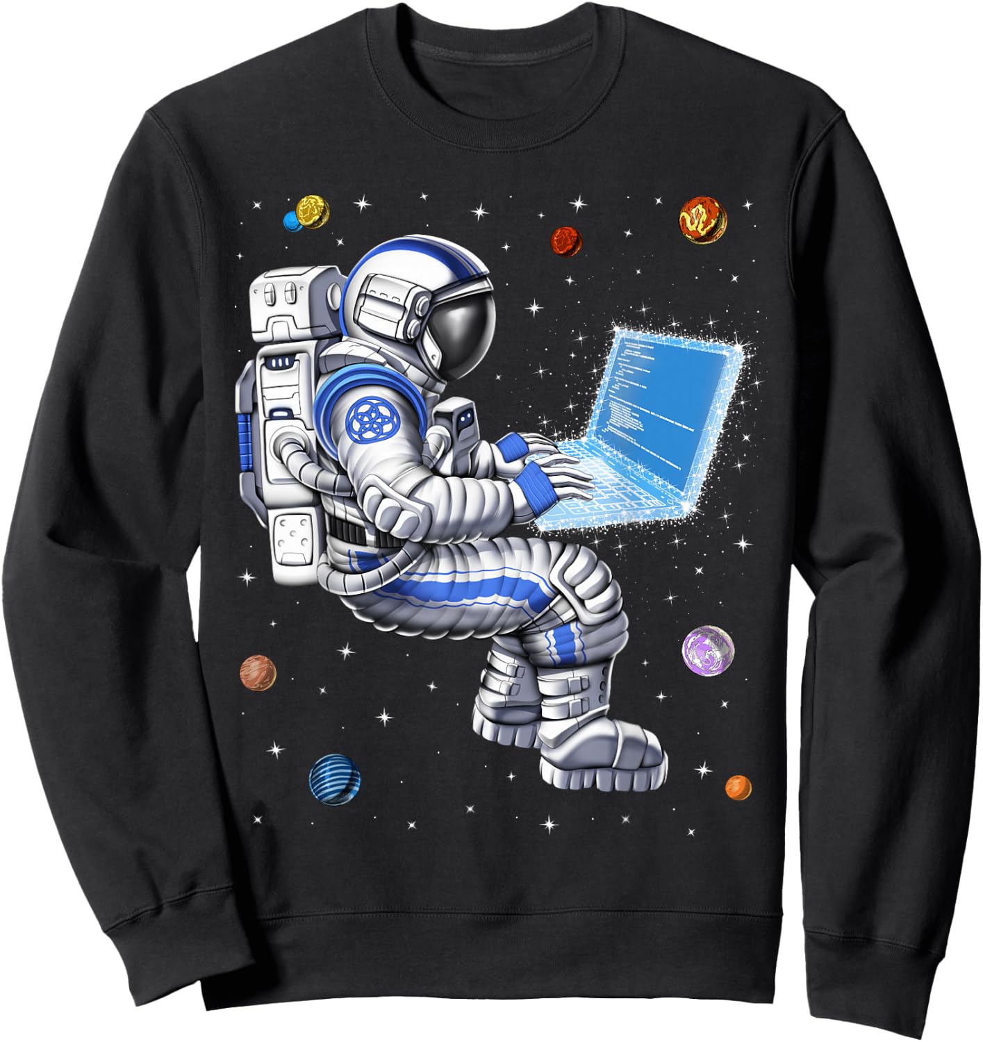 Astronaut Programmer Coding Software Developer Coder Sweatshirt - Sweatshirt | Black