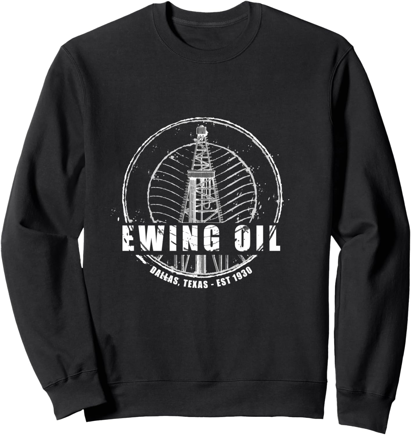 DALLAS | Ewing Oil Company Classic 80's TV Sweatshirt - Sweatshirt | Black