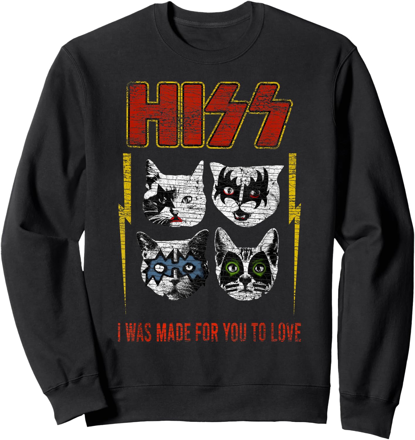 Hiss Rock Cats Rock Sweatshirt - Sweatshirt | Black