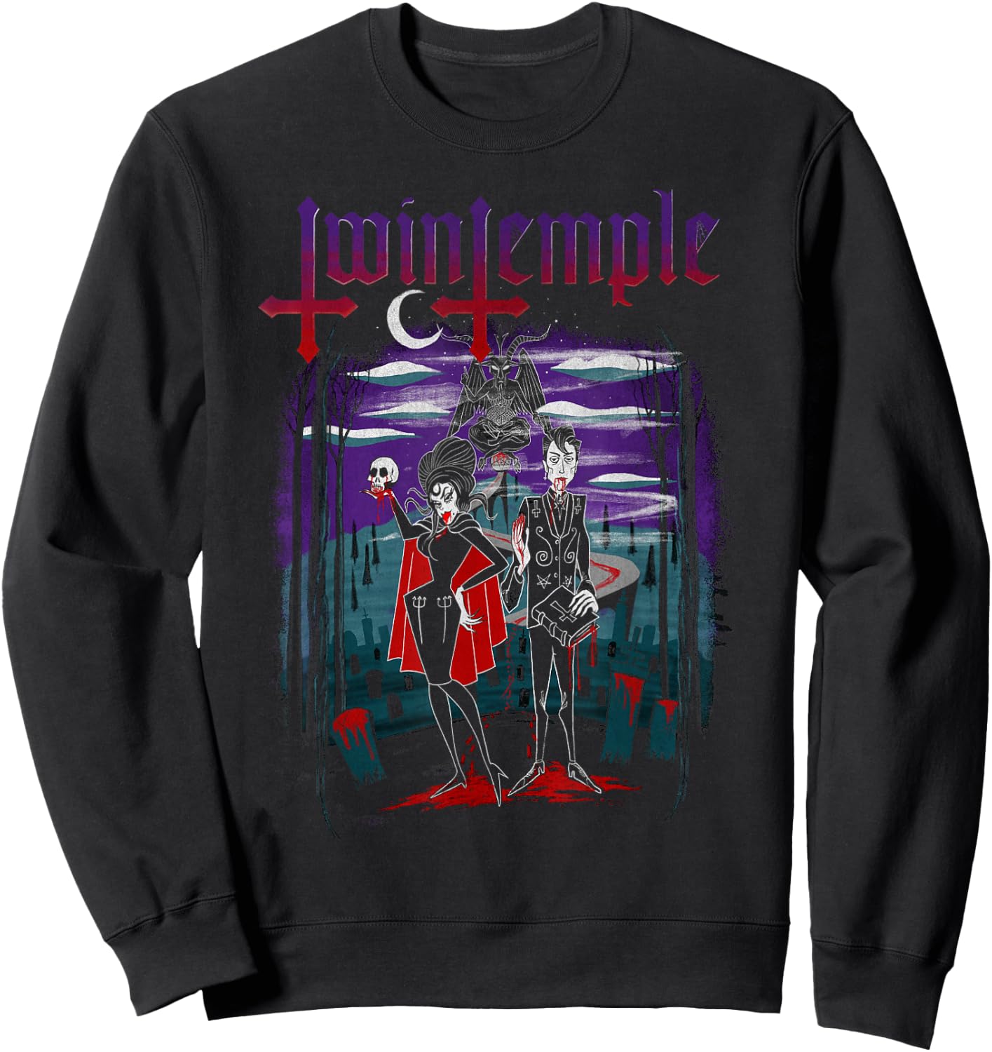 Twin Temple Graveyard V2 Sweatshirt - Sweatshirt | Black