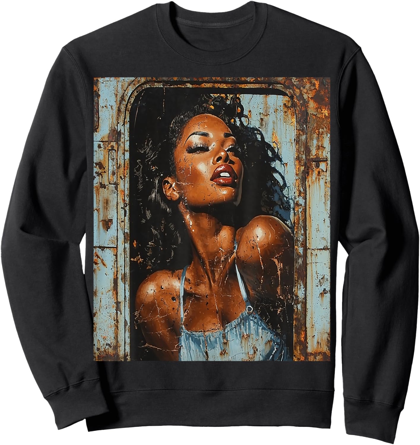 Beautiful Vintage Black Girl Woman Retro Pin Up Model Art Sweatshirt - Sweatshirt | Black