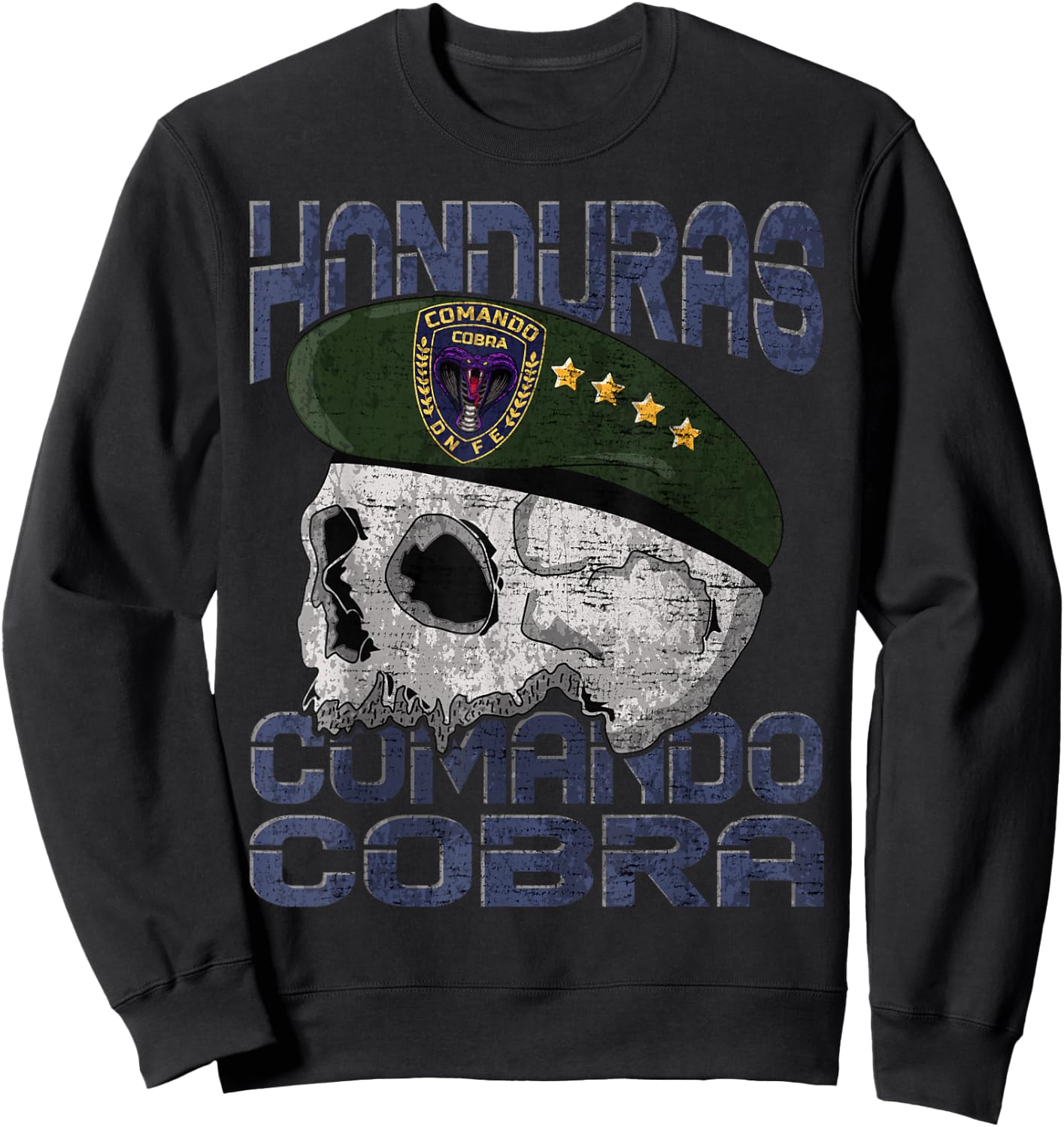 Honduran Special Force Police COBRA Honduras SWAT Army Sweatshirt - Sweatshirt | Black