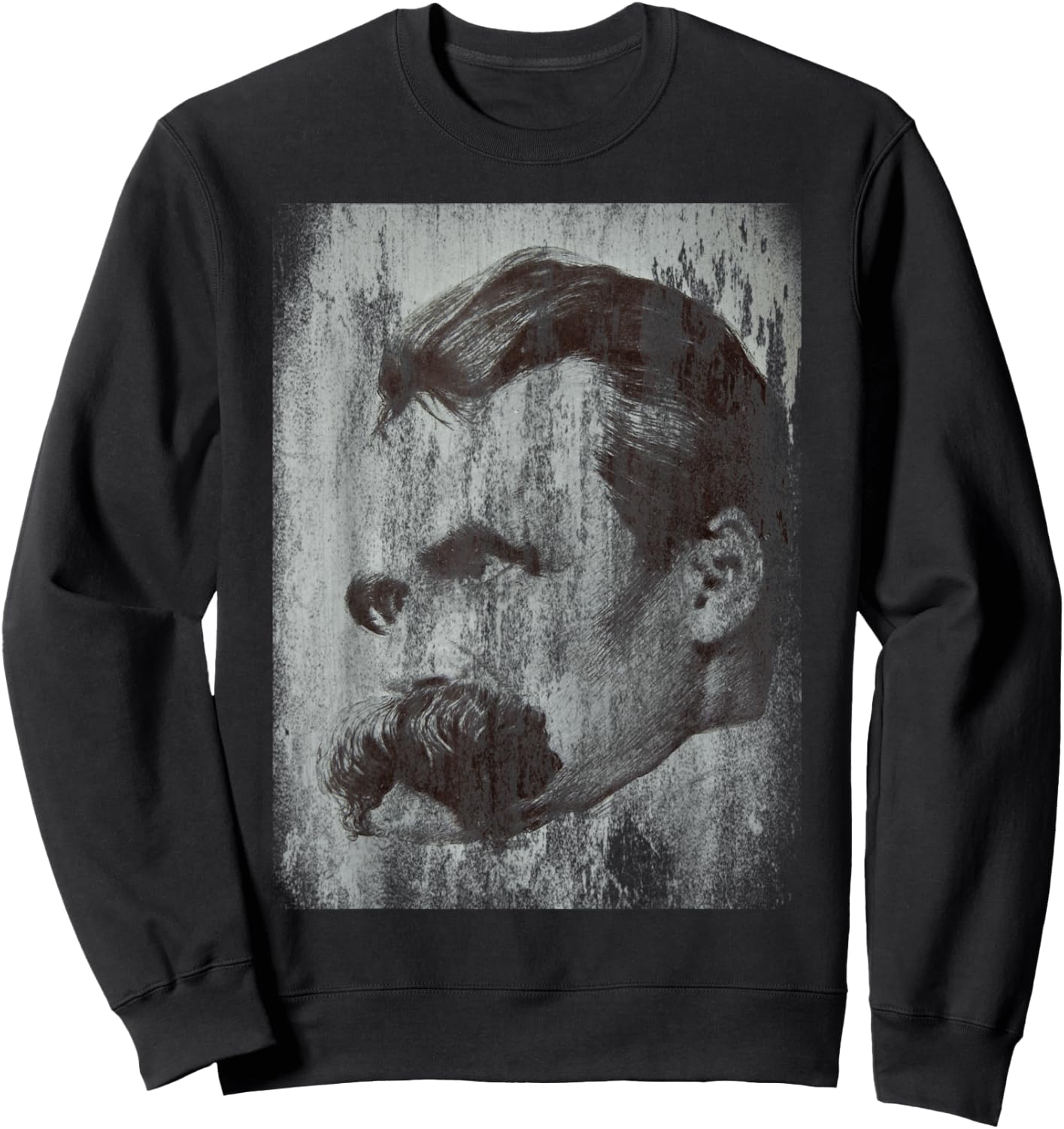 Friedrich Nietzsche | Retro Grunge Vintage | Philosophy Sweatshirt - Sweatshirt | Black