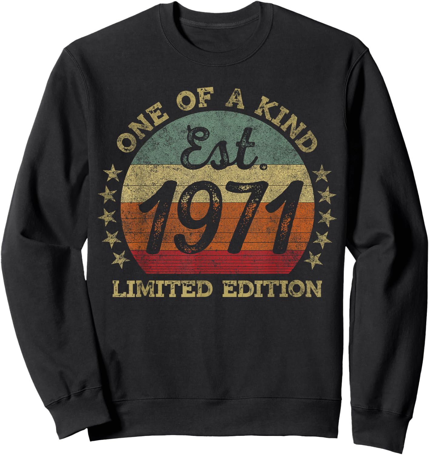 Est. 1971 54th Birthday Limited Edition 54 Year Old Sweatshirt - Sweatshirt | Black
