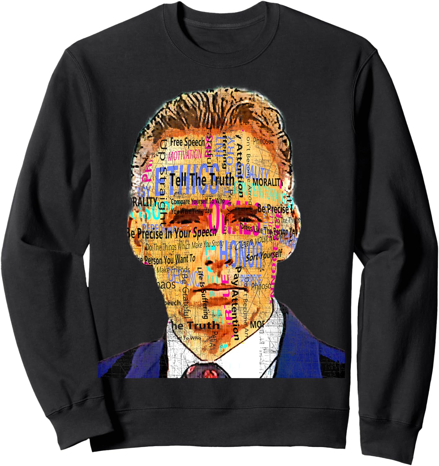 Vintage Dr Peterson Design - Word Cloud - Gift Sweatshirt - Sweatshirt | Black