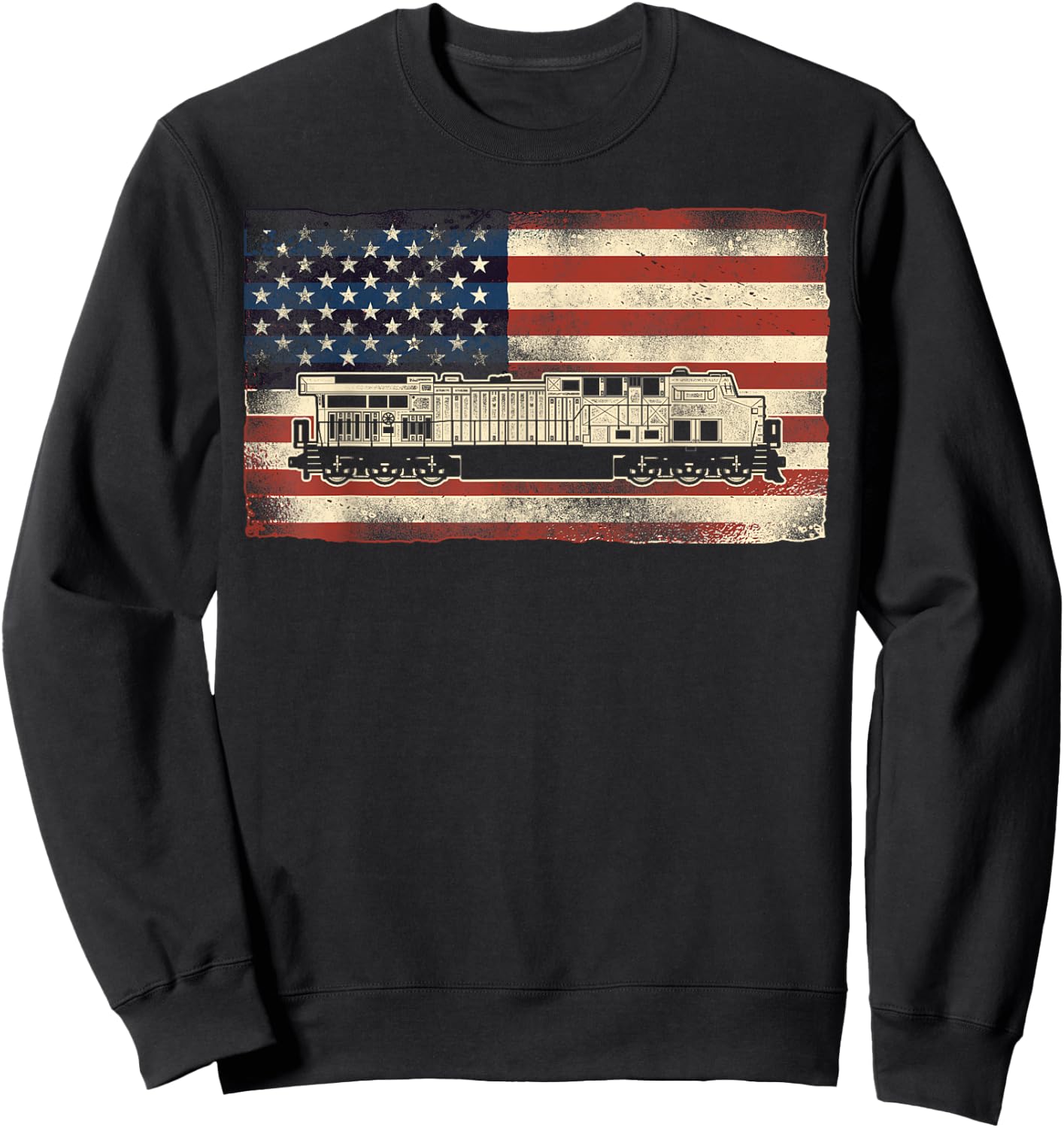 Freight Diesel Train Driver Trainspotting Locomotive Sweatshirt - Sweatshirt | Black