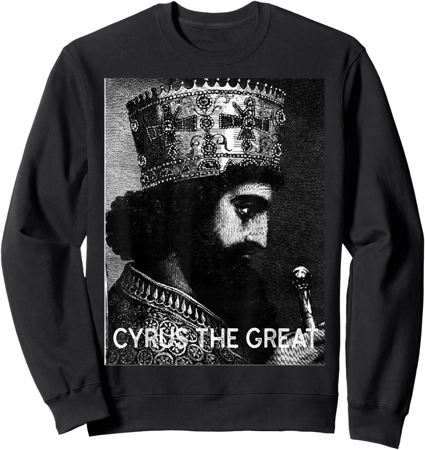 Cyrus the great, Kourosh-e-kabir Ancient Persia king Sweatshirt - Sweatshirt | Black