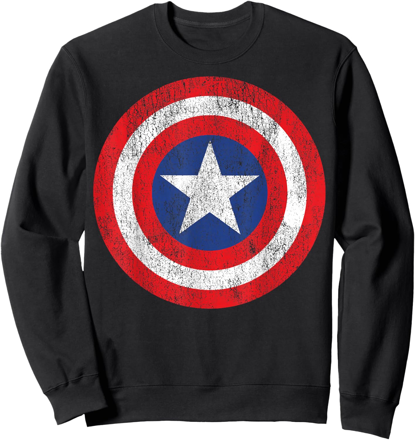 Marvel Captain America Shield Logo Sweatshirt - Sweatshirt | Black