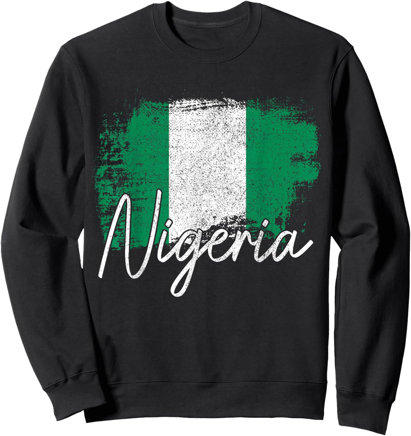 Nigeria Flag Nigerian Pride Roots Sweatshirt - Sweatshirt | Black