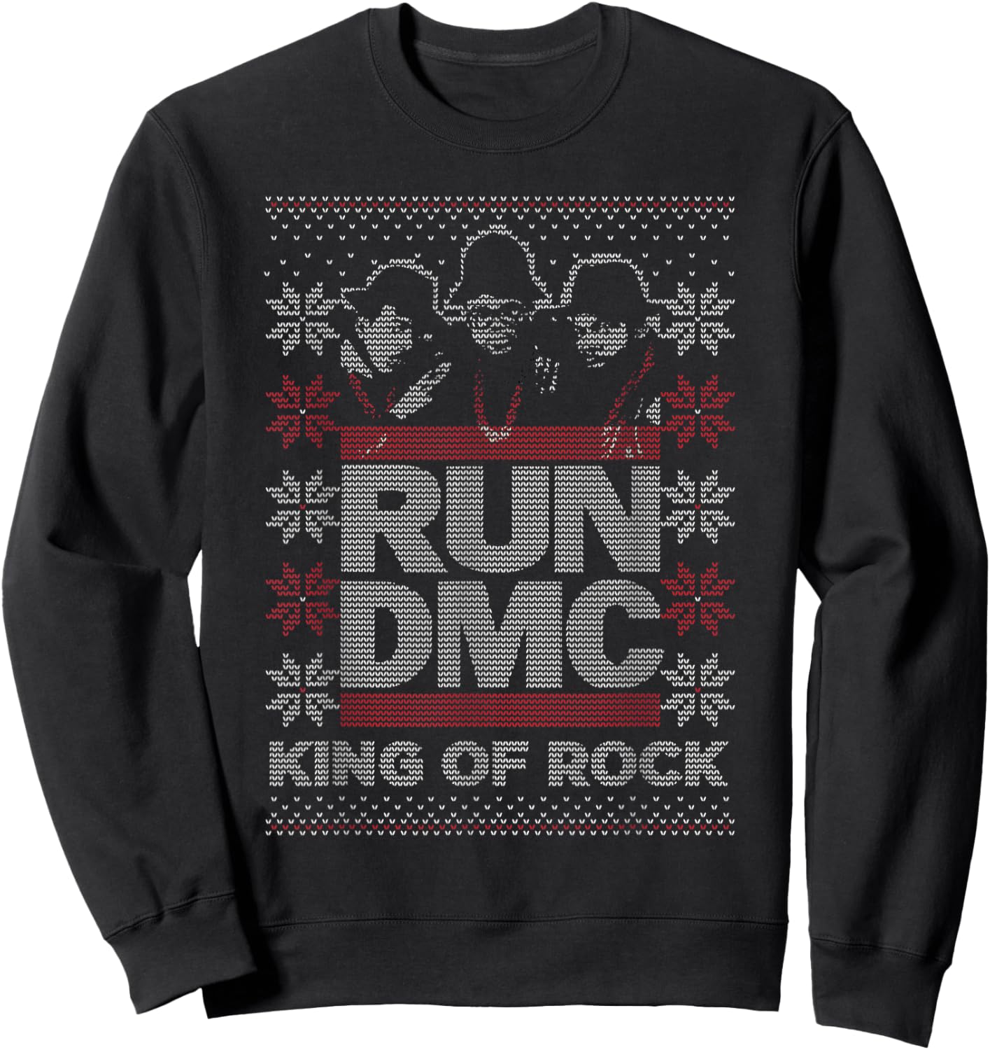 Run DMC Holiday King Of Rock Sweatshirt - Sweatshirt | Black
