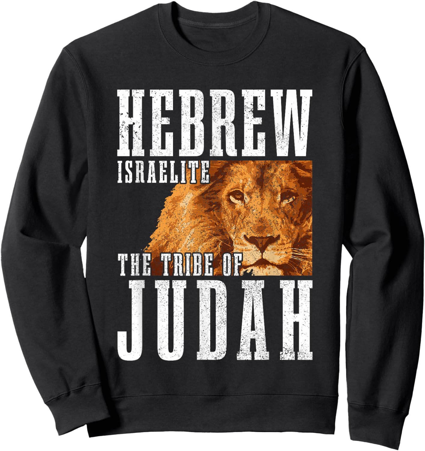 Hebrew Israelite Tribe Of Judah Lion Jew Jewish Israel Sweatshirt - Sweatshirt | Black