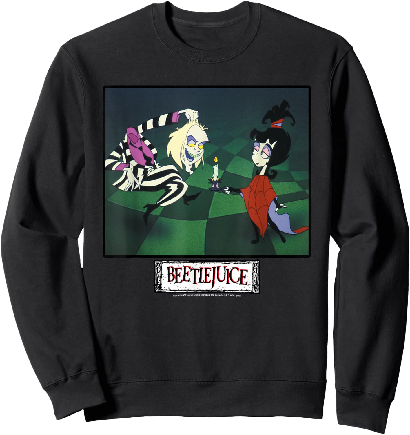 Beetlejuice and Lydia Main Show Image Sweatshirt - Sweatshirt | Black