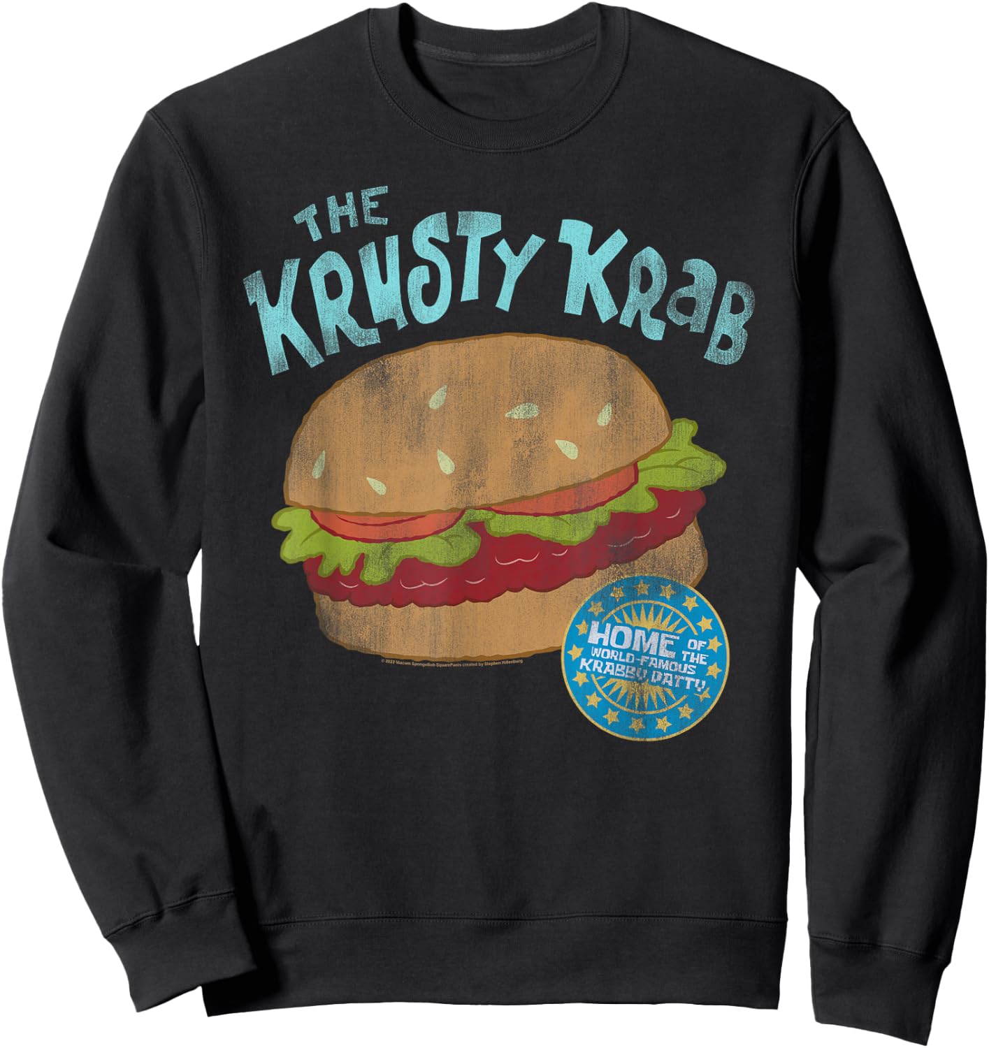 SpongeBob SquarePants Home Of The Krabby Patty Sweatshirt - Sweatshirt | Black