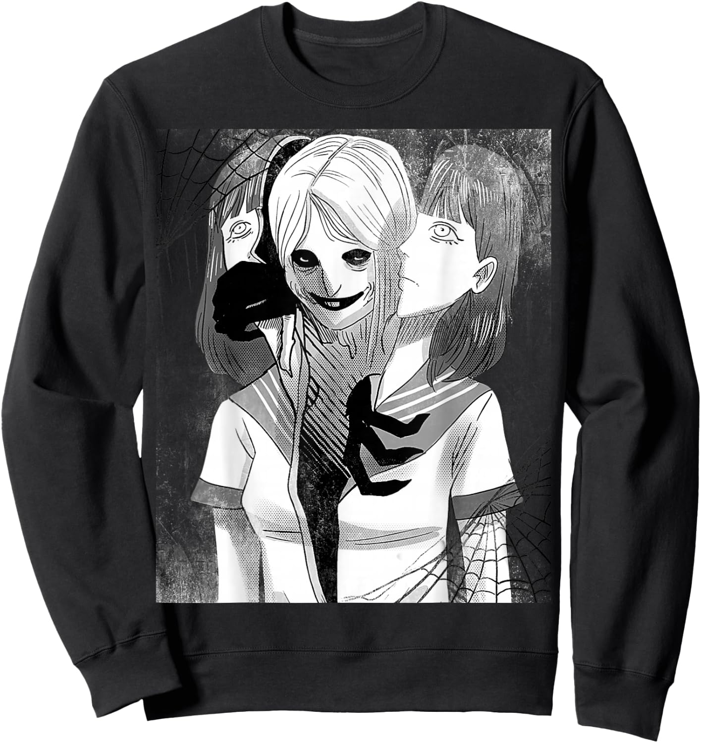 Otaku Anime Japanese Gothic Witch Occult Girl Horror Demon Sweatshirt - Sweatshirt | Black
