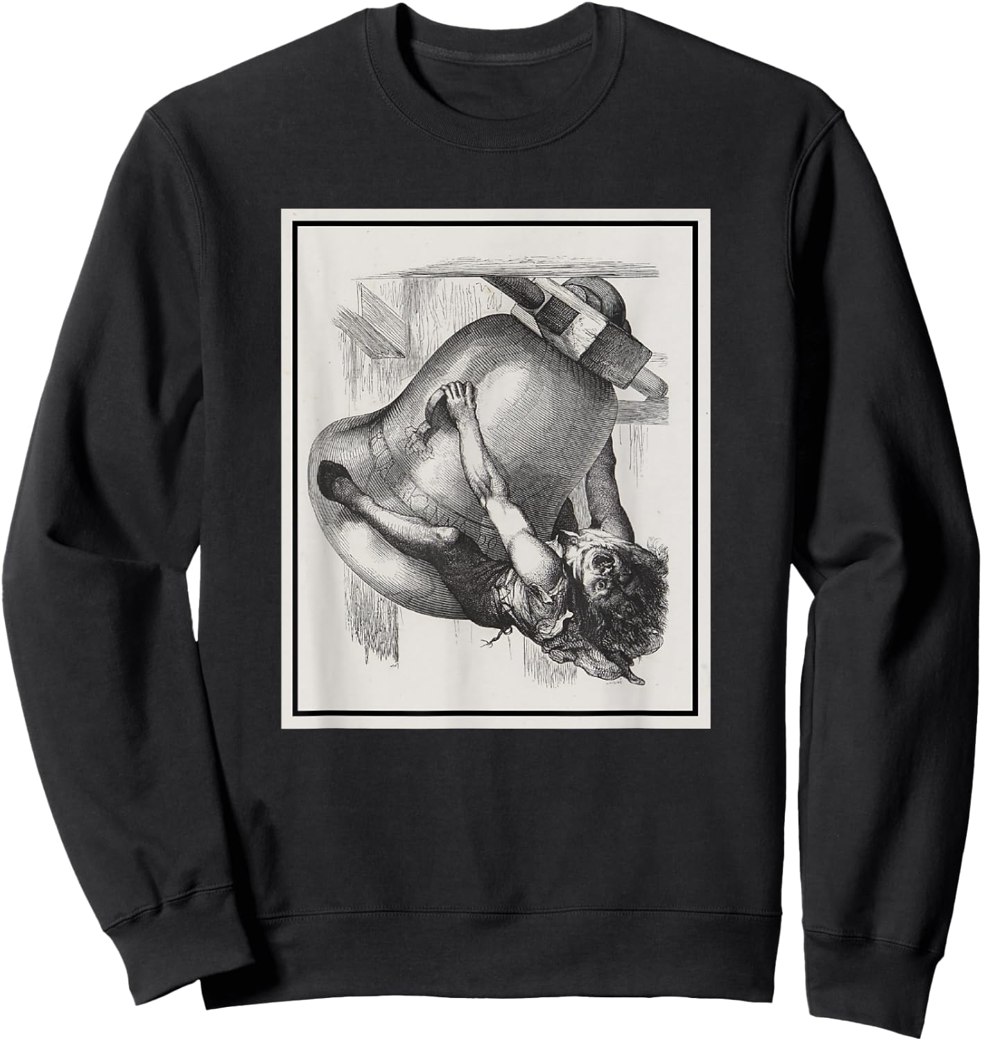 Quasimodo Ringing the Cathedral Bells (1844) Sweatshirt - Sweatshirt | Black