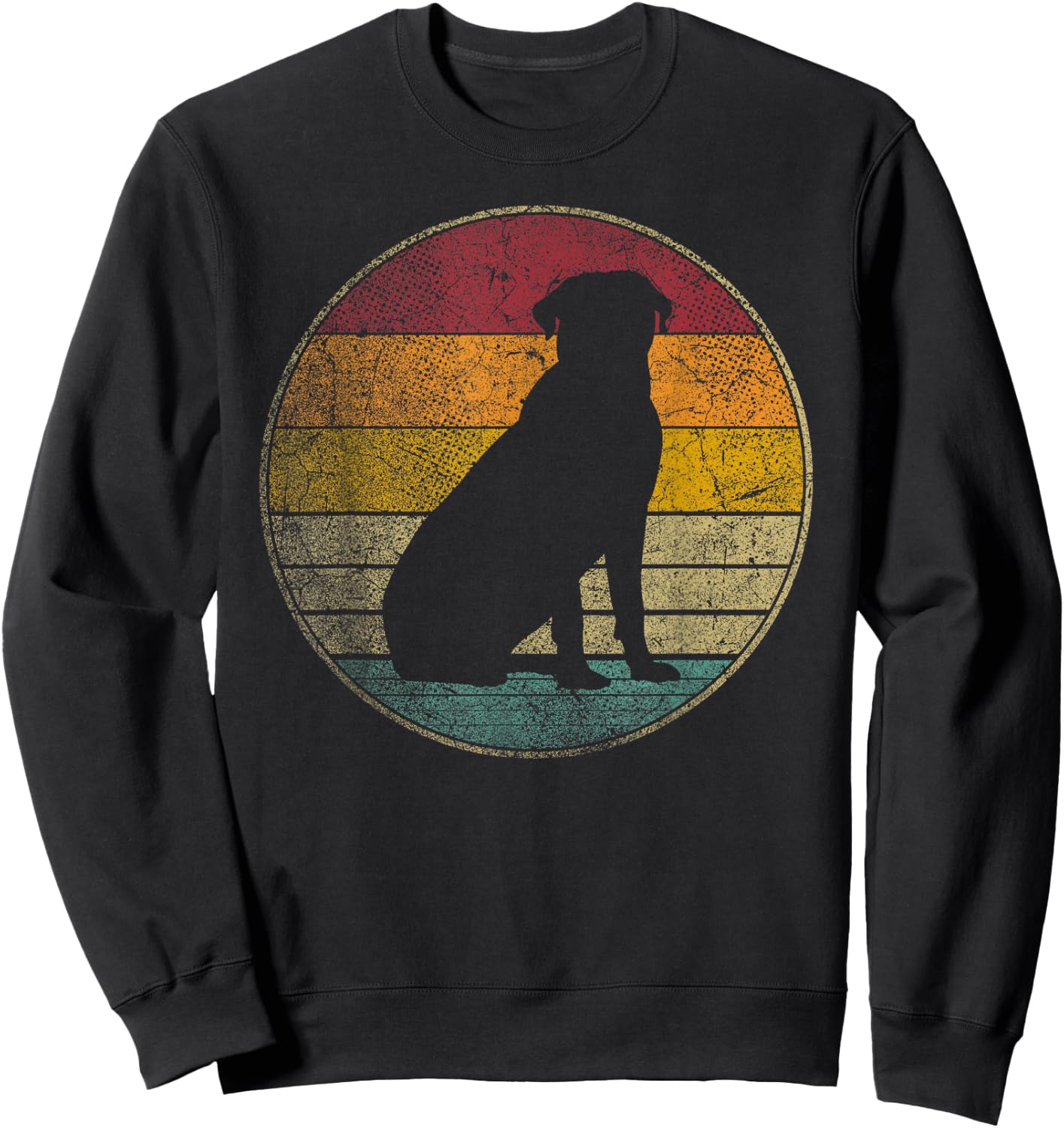 Rottweiler Dog Gift Shirt Retro Style Vintage 70s 80s 90s Sweatshirt - Sweatshirt | Black