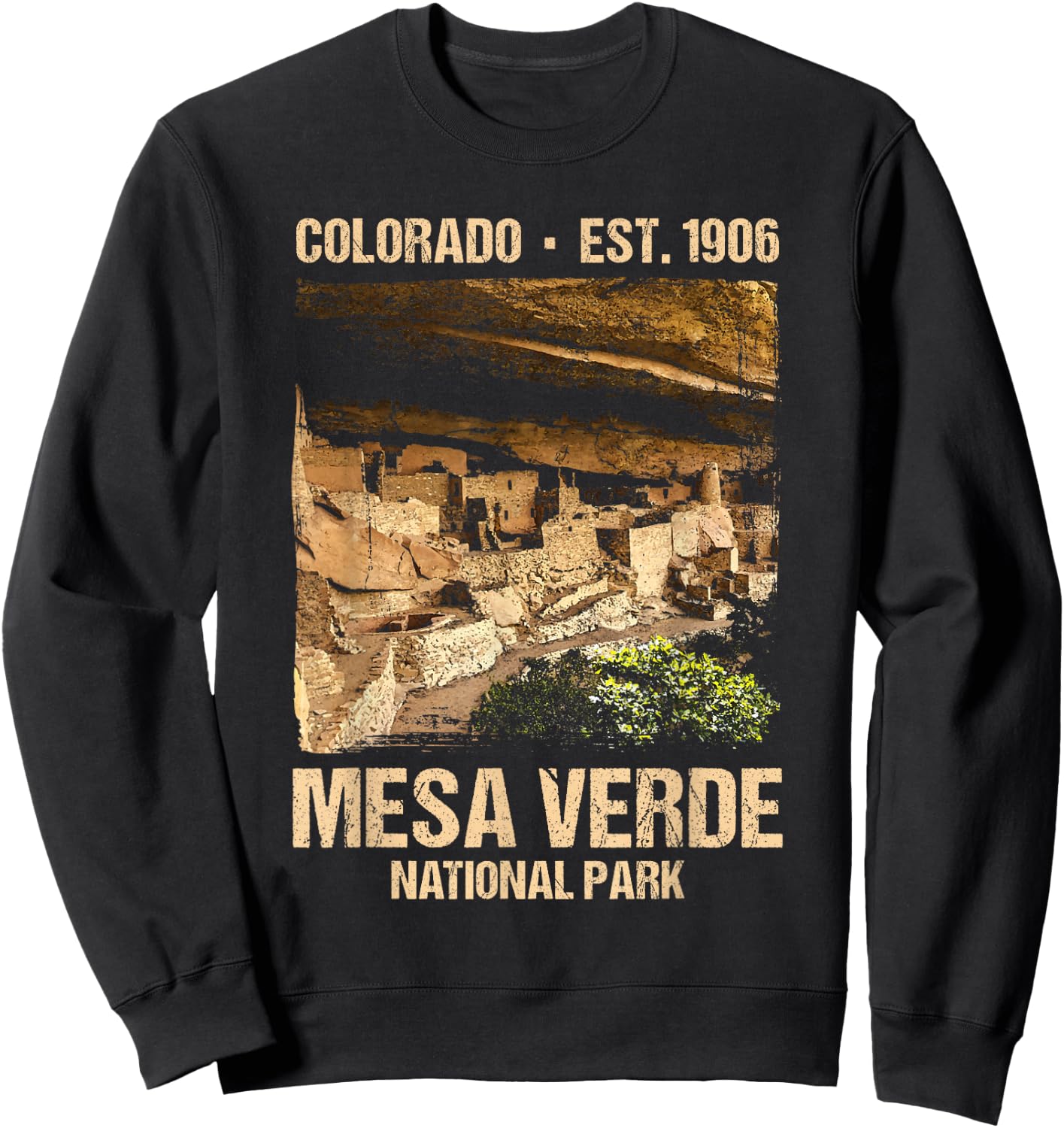 Mesa Verde US National Park Colorado Gift Sweatshirt - Sweatshirt | Black