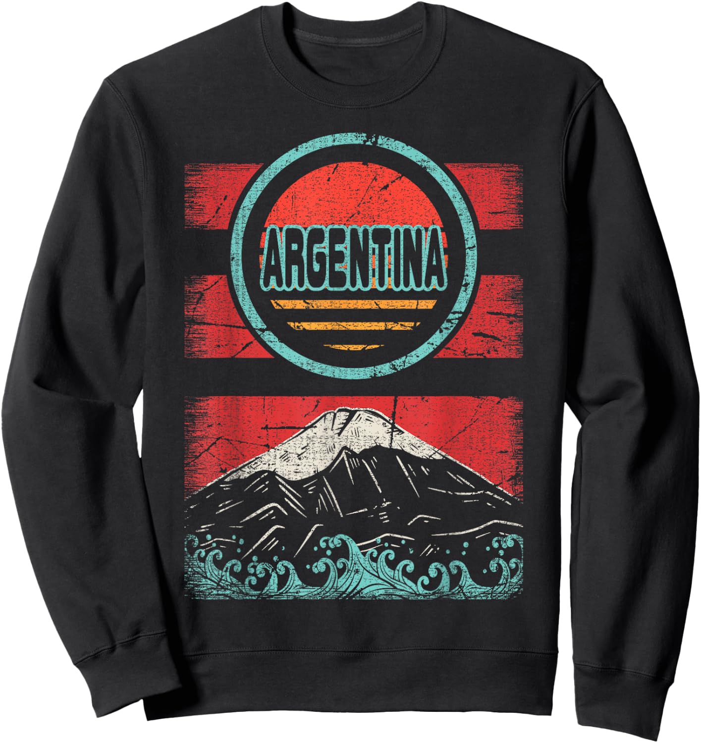 Argentina Retro Vintage 80s Style Sweatshirt - Sweatshirt | Black