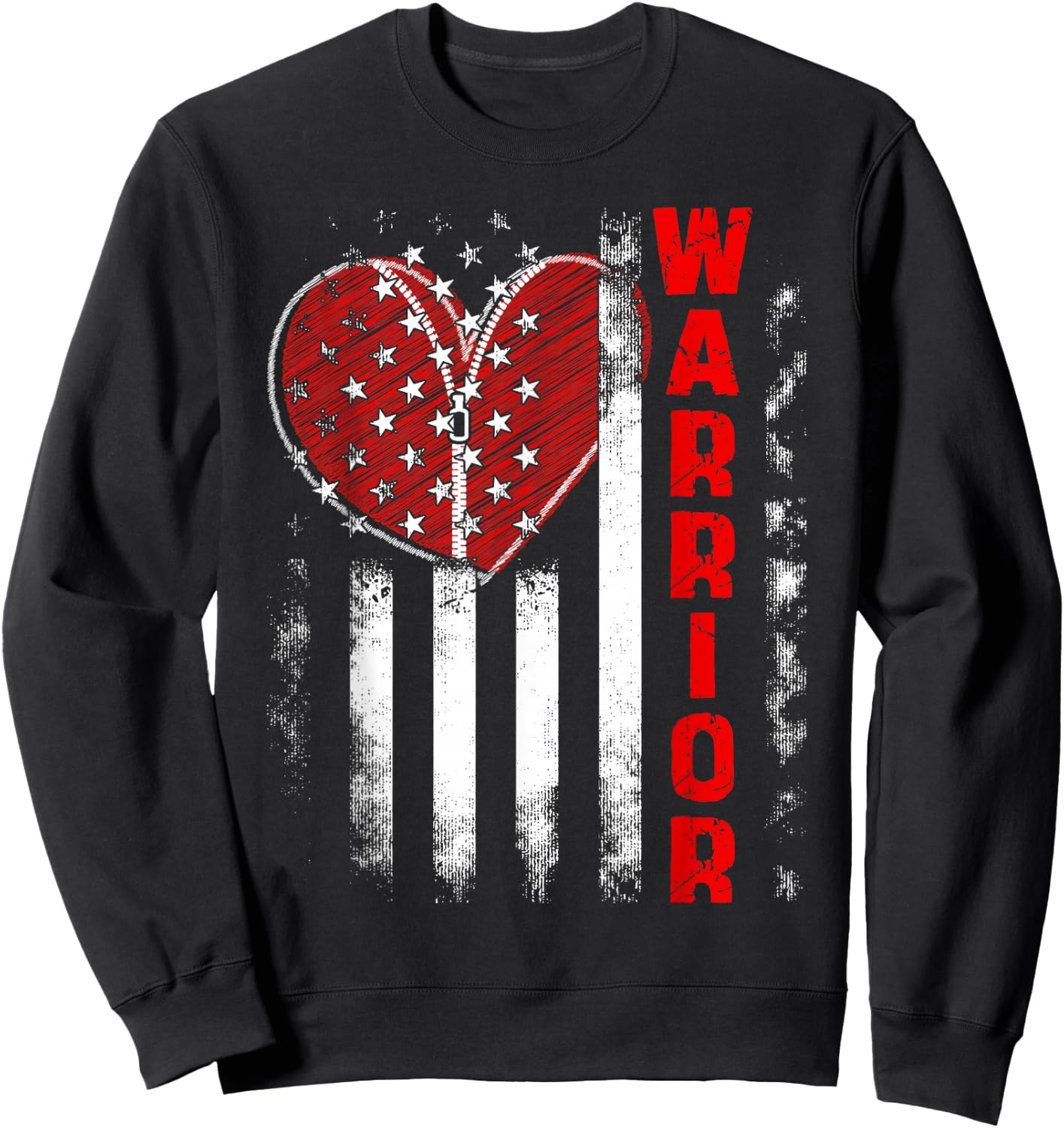 Open Heart Surgery Warrior For Heart Patients Survivor Sweatshirt - Sweatshirt | Black