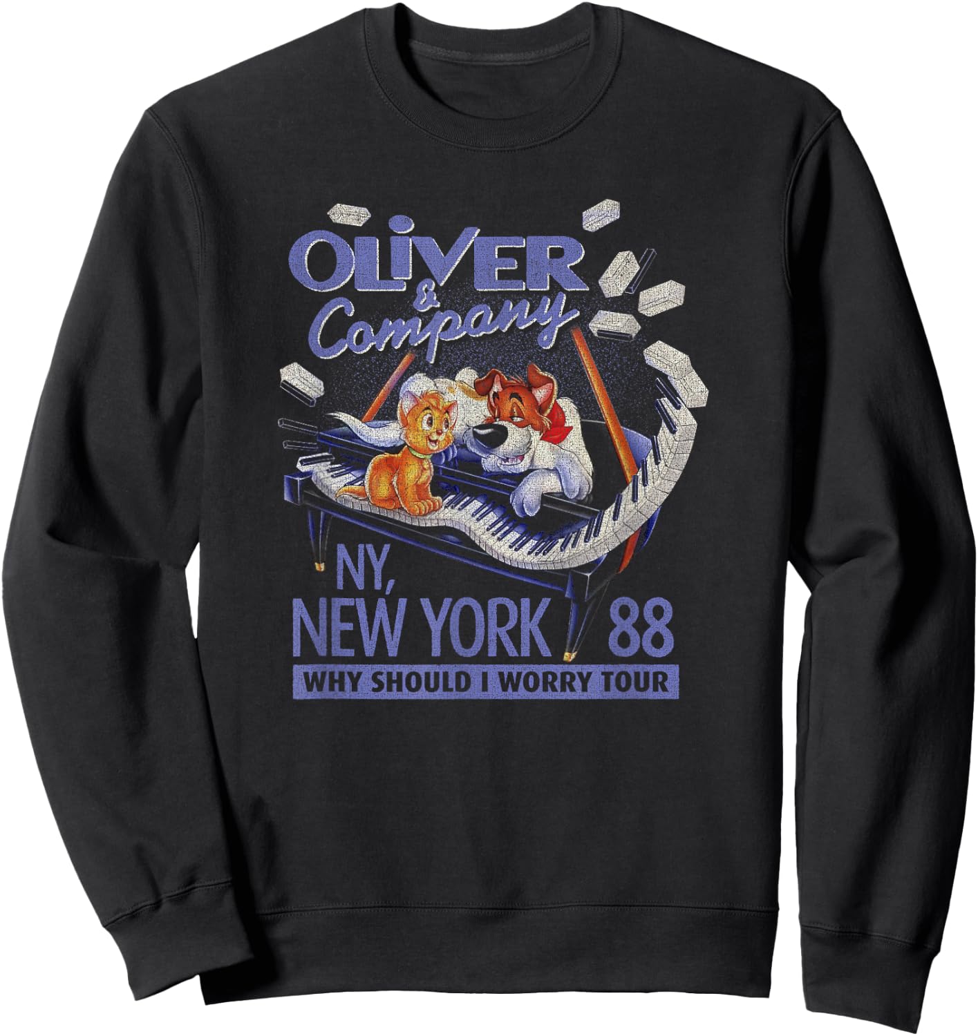 Disney Oliver & Company New York Movie Poster Sweatshirt - Sweatshirt | Black